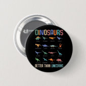 Badge Rond 5 Cm Cool Dinosaur Fan Dino Boys Trex (Devant & derrière)