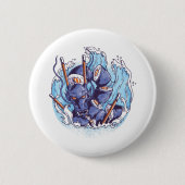 Badge Rond 5 Cm Cool Dragon SUSHI Anime, art culinaire (Devant)
