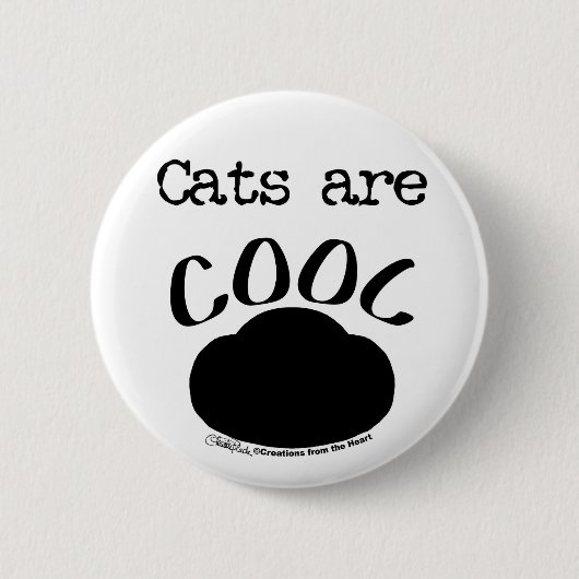 Badge Rond 5 Cm Cool Empreinte de patte (Devant)