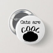 Badge Rond 5 Cm Cool Empreinte de patte (Devant & derrière)