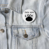 Badge Rond 5 Cm Cool Empreinte de patte (En situation)