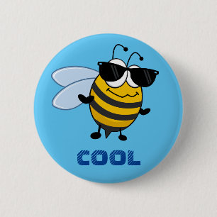 Badge Rond 5 Cm Cool Funny Tendy Bee personnalisable