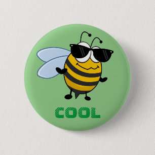 Badge Rond 5 Cm Cool   Funny Tendy Bee personnalisable