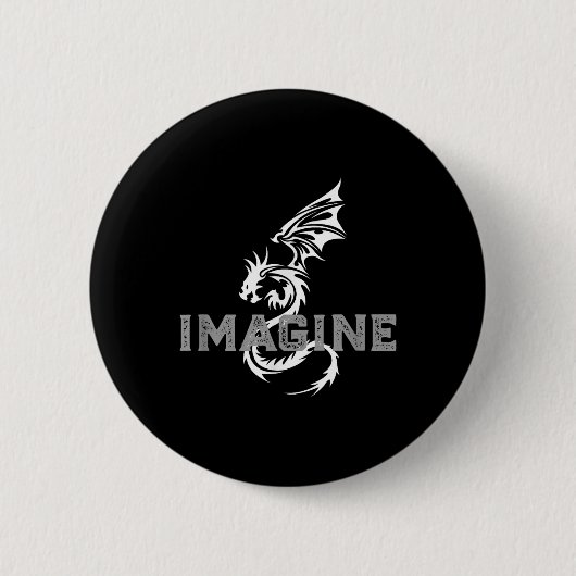 Badge Rond 5 Cm Cool Imagine Tattoo Dragon (Devant)