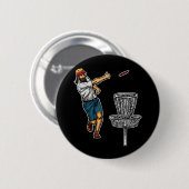 Badge Rond 5 Cm Cool Jesus Disk Golf Idée cadeau (Devant & derrière)