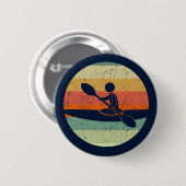 Badge Rond 5 Cm Cool Kayak Sunset (Devant & derrière)