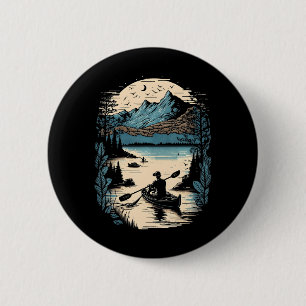 Badge Rond 5 Cm Cool Kayaking Outdoor Unique Kayak Boating