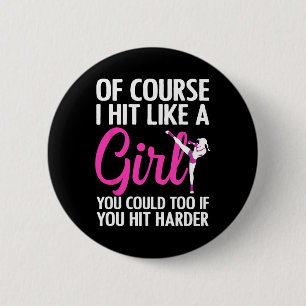Badge Rond 5 Cm Cool Kickboxing pour femmes filles Taekwondo Karat