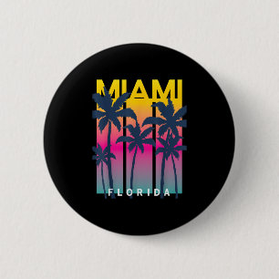 Badge Rond 5 Cm Cool Miami Florida Graphic Design Tee - shirts, I