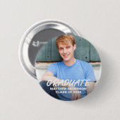 Badge Rond 5 Cm Cool moderne - Faire-part de graduation (Devant & derrière)