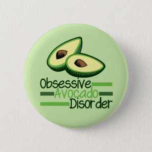 Badge Rond 5 Cm Cool Obsessionnel Avocado Disorder Green