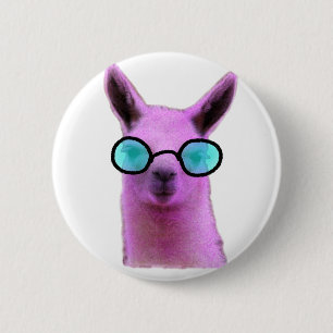 Badge Rond 5 Cm Cool Pink Llama!