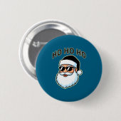 Badge Rond 5 Cm Cool Santa In Black Hat Sungles Graphic 2  (Devant & derrière)