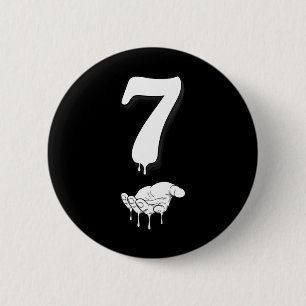 Badge Rond 5 Cm Cool Six Seven 6 7 Mème Costume Slang Gen Alpha Ma