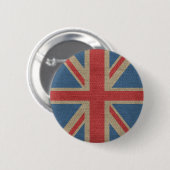 Badge Rond 5 Cm Cool tendance Royaume-Uni Union Jack Drapeau textu (Devant & derrière)