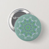 Badge Rond 5 Cm Cool vert motif floral (Devant & derrière)