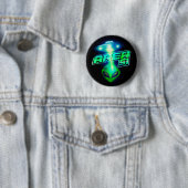 Badge Rond 5 Cm Cool Zone 51 Espace Alien (En situation)