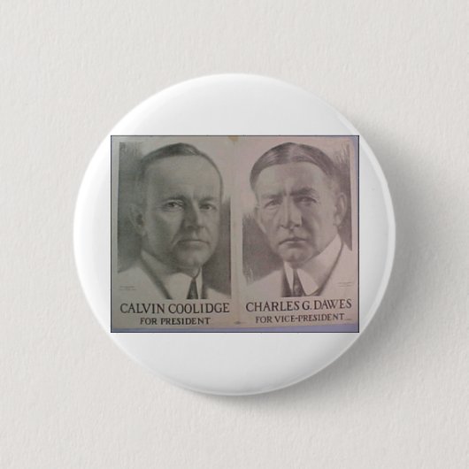 Badge Rond 5 Cm Coolidge 1922 - Dawes (Devant)