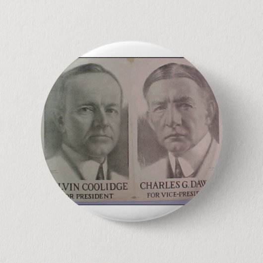 Badge Rond 5 Cm Coolidge 1922 - Dawes (Devant)