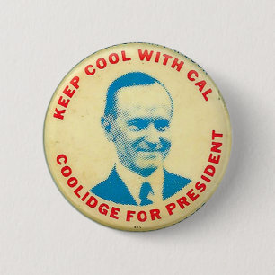 Badge Rond 5 Cm Coolidge pour président - Bouton
