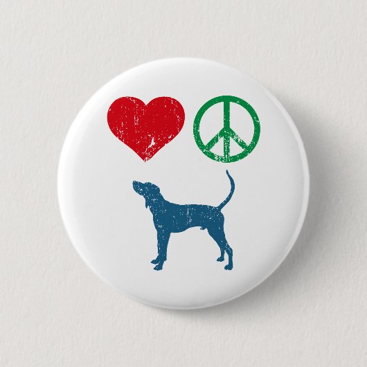 Badge Rond 5 Cm Coonhound de marcheur de Treeing (Devant)