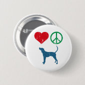 Badge Rond 5 Cm Coonhound de marcheur de Treeing (Devant & derrière)