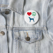 Badge Rond 5 Cm Coonhound de marcheur de Treeing (En situation)