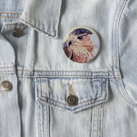 Badge Rond 5 Cm Coopers Hawk (En situation)
