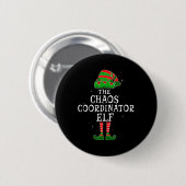 Badge Rond 5 Cm Coordinateur Chaos Elf Group Matching Famille Chri (Devant & derrière)
