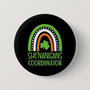 Badge Rond 5 Cm Coordonnateur de Shenanigans Irish Rainbow - St Pa