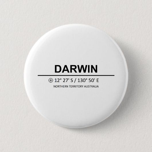 Badge Rond 5 Cm Coordonnées Darwin - Coordonnées Darwin (Devant)