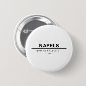 Badge Rond 5 Cm Coordonnées de Naples - Coordonnées de Naples (Devant & derrière)