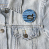 Badge Rond 5 Cm Coot américain (En situation)