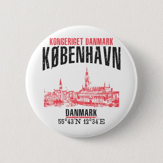 Badge Rond 5 Cm Copenhague (Devant)