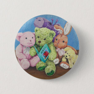 Badge Rond 5 Cm Copie animale d'art de temps de cercle de