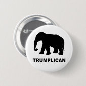 Badge Rond 5 Cm Copie audacieuse populaire de Trumplican pro (Devant & derrière)