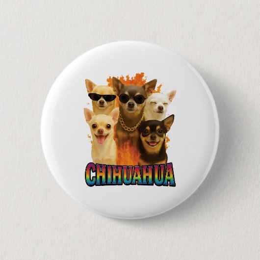 Badge Rond 5 Cm Copie Chihuahua (Devant)