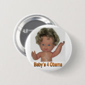 Badge Rond 5 Cm Copie douce 2 de Babys 4 Obama (Devant & derrière)