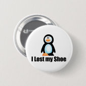 Badge Rond 5 Cm Copie perdue de chaussure de pingouin (Devant & derrière)