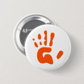 Badge Rond 5 Cm Copie rouge de main (Devant & derrière)