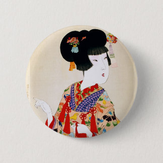 Badge Rond 5 Cm Copie vintage de Japonais de véritable beauté