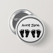 Badge Rond 5 Cm Copies faites sur commande de pied (Devant & derrière)