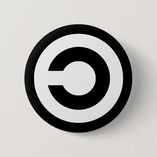 Badge Rond 5 Cm Copyleft - l'information veut être libre (Devant)