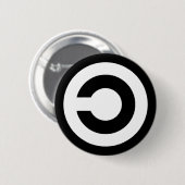 Badge Rond 5 Cm Copyleft - l'information veut être libre (Devant & derrière)