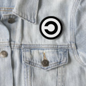 Badge Rond 5 Cm Copyleft - l'information veut être libre (En situation)