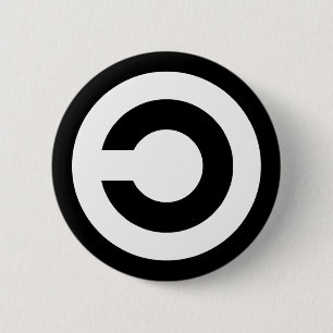 Badge Rond 5 Cm Copyleft - l'information veut être libre