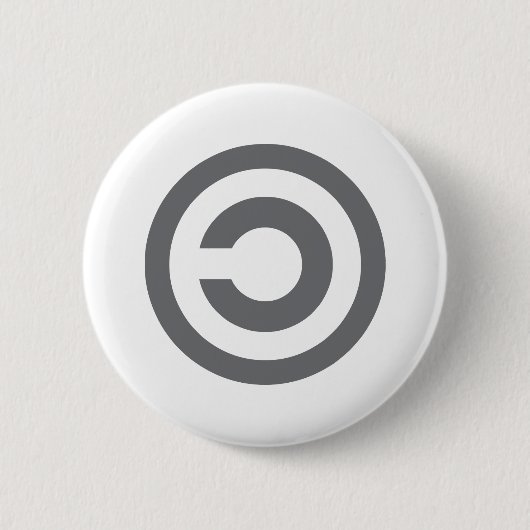 Badge Rond 5 Cm Copyleft - l'information veut être libre (Devant)