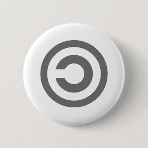 Badge Rond 5 Cm Copyleft - l'information veut être libre