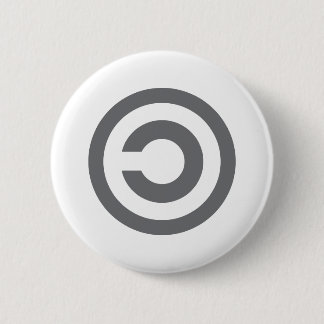 Badge Rond 5 Cm Copyleft - l'information veut être libre