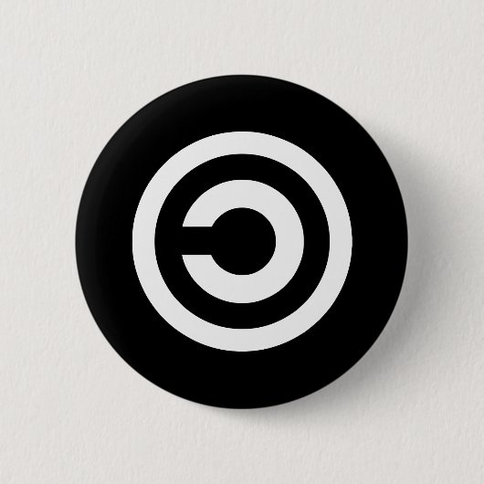 Badge Rond 5 Cm Copyleft - l'information veut être libre (Devant)